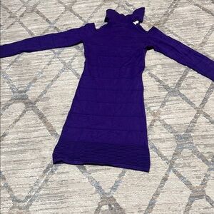 Arden B Vibrant Purple Knit Dress
